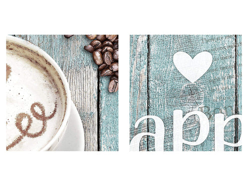 Runa Art Wandbild Küche 100 x 40 cm Modern Bild auf Vlies Leinwand Kaffee Küche Kaffee 020712b