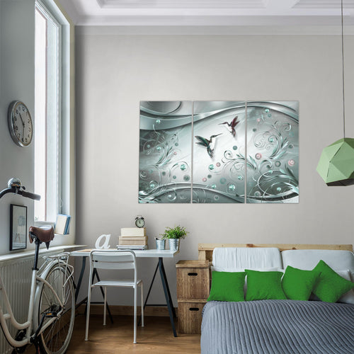 Runa Art Bild Vintage Vogel Modern Wandbilder Wohnzimmer Schlafzimmer 1 Teilig - Made In Germany - Abstrakt Biege Braun Flur 038315a