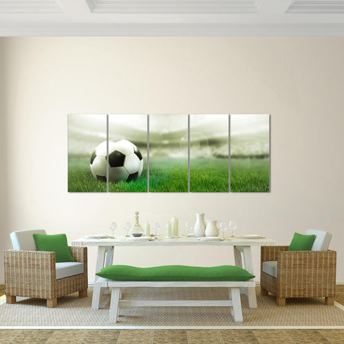 Runa Art Bild Fussball Wandbilder auf Vlies Leinwand 5 Teilig Wanddekoration Wohnzimmer Schlafzimmer 402456a