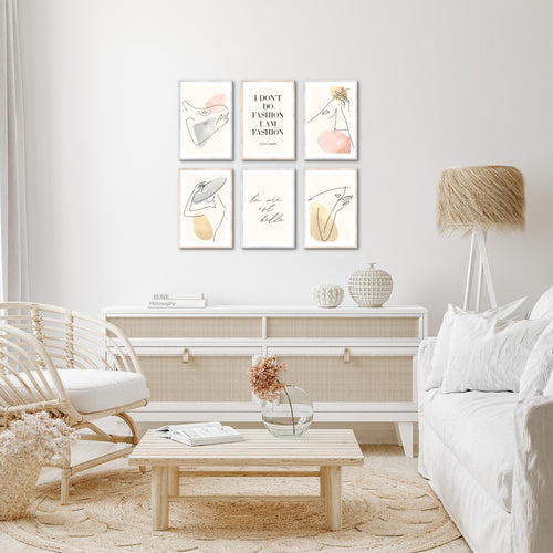 Novart Wandbilder - KEIN EXTRA RAHMEN BENÖTIGT - Wohnzimmer Mädchen Teenager - Bilder Modern Fashion - mit Spruch - N022065a