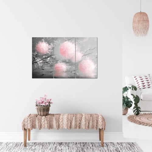 Runa Art Wandbilder Pusteblumen Bild XXL Wohnzimmer Schlafzimmer Grau Türkis Abstrakt 120 x 80 cm 3 Teilig 044231c