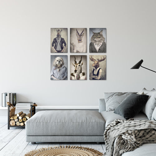 Novart Wandbilder Set Abstrakt - KOMPLETT AUFHÄNGFERTIG - Made in Germany - Moderne Bilder  Wohnzimmer Schlafzimmer - N019264a