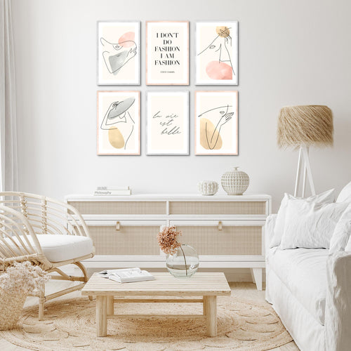 Novart Wandbilder - KEIN EXTRA RAHMEN BENÖTIGT - Wohnzimmer Mädchen Teenager - Bilder Modern Fashion - mit Spruch - N022065a
