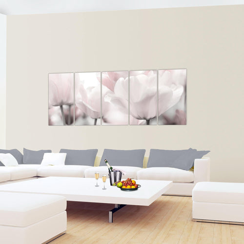 Runa Art Bild Blumen Pflanzen Wandbilder auf Vlies Leinwand 5 Teilig Wanddekoration Wohnzimmer Schlafzimmer Büro 203956c