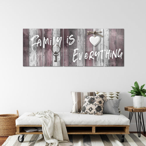 Runa Art Bild Home Abstrakt Wandbilder auf Vlies Leinwand 5 Teilig Wanddekoration Schlafzimmer Wohnzimmer 040256a