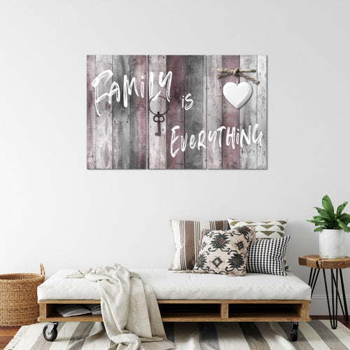 Runa Art Wandbilder Home Abstrakt Bild XXL Schlafzimmer Wohnzimmer Grau Türkis Holzmotiv 120 x 80 cm 3 Teilig 040231b