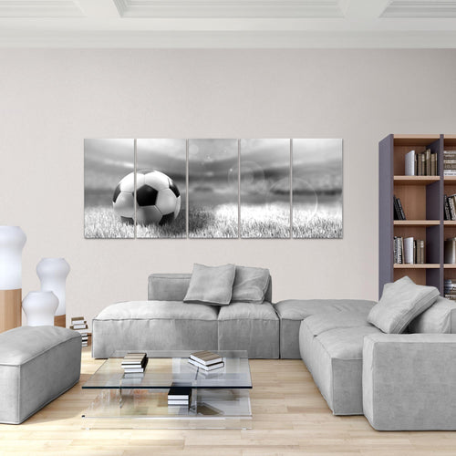 Runa Art Bild Fussball Wandbilder auf Vlies Leinwand 5 Teilig Wanddekoration Wohnzimmer Schlafzimmer 402456b