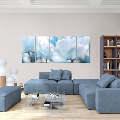 Runa Art Bild Blumen Pflanzen Wandbilder auf Vlies Leinwand 5 Teilig Wanddekoration Wohnzimmer Schlafzimmer Büro 203956c