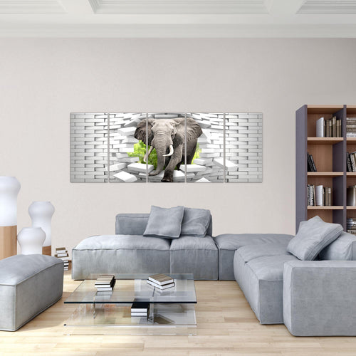 Runa Art Bild Tieger Abstrakt Wandbilder auf Vlies Leinwand 5 Teilig Wanddekoration Wohnzimmer Schlafzimmer 037456a