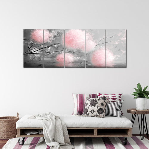 Runa Art Bild Pusteblumen Wandbilder auf Vlies Leinwand 5 Teilig Wanddekoration Wohnzimmer Schlafzimmer 044256a