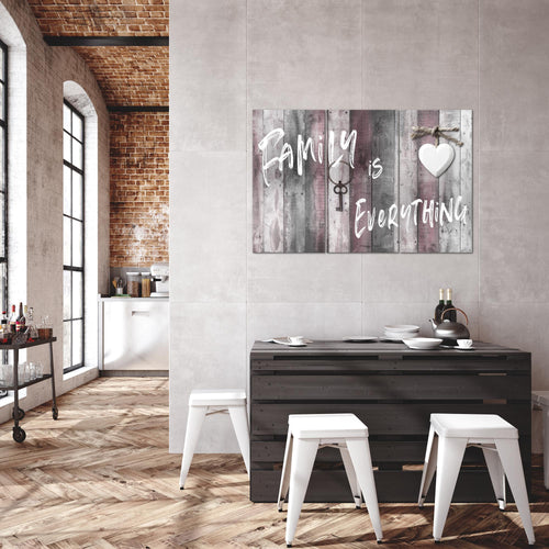 Runa Art Wandbilder Home Abstrakt Bild XXL Schlafzimmer Wohnzimmer Grau Rosa Holz 120 x 80 cm 3 Teilig 040231c