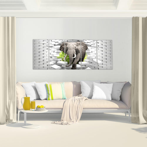 Runa Art Bild Tieger Abstrakt Wandbilder auf Vlies Leinwand 5 Teilig Wanddekoration Wohnzimmer Schlafzimmer 037456a