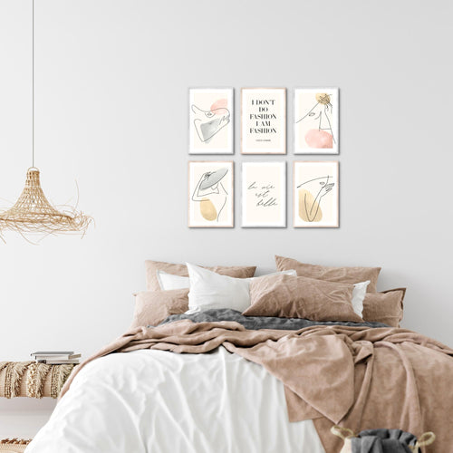 Novart Wandbilder - KEIN EXTRA RAHMEN BENÖTIGT - Wohnzimmer Mädchen Teenager - Bilder Modern Fashion - mit Spruch - N022065a