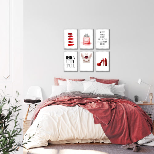 Novart Wandbilder - KEIN EXTRA RAHMEN BENÖTIGT - Wohnzimmer Mädchen Teenager - Bilder Modern Beauty - Fashion - N018965a