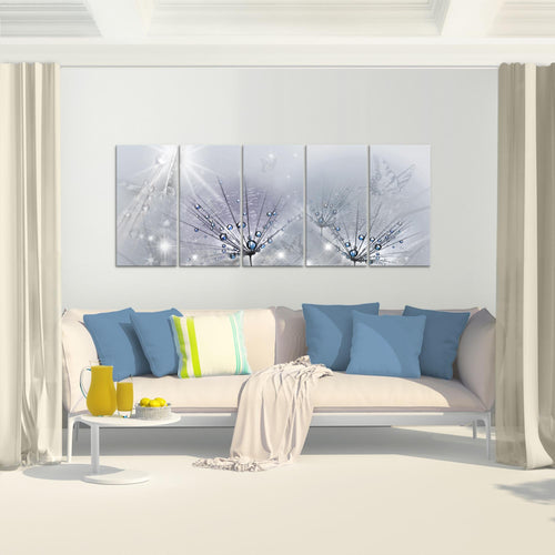 Runa Art Bild Pusteblume Wandbilder auf Vlies Leinwand 5 Teilig Wanddekoration Wohnzimmer Schlafzimmer 016956c