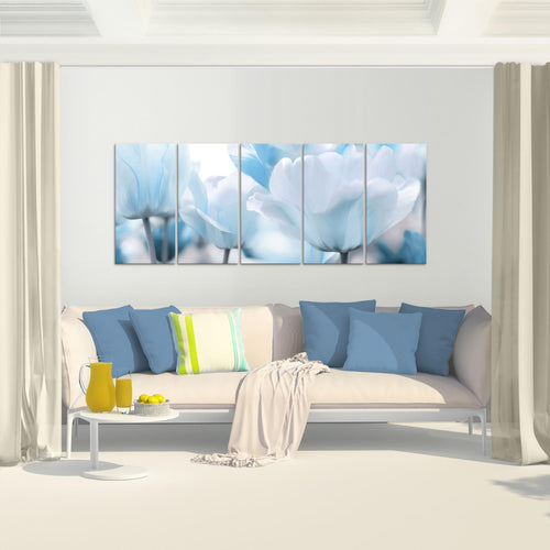 Runa Art Bild Blumen Pflanzen Wandbilder auf Vlies Leinwand 5 Teilig Wanddekoration Wohnzimmer Schlafzimmer Büro 203956c