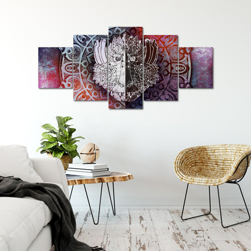 Runa Art Wandbilder Mandala Abstrakt 5 Teilig Bild auf Vlies Leinwand Deko Wohnzimmer Schlafzimmer Kupfer Beige Braun 040152c