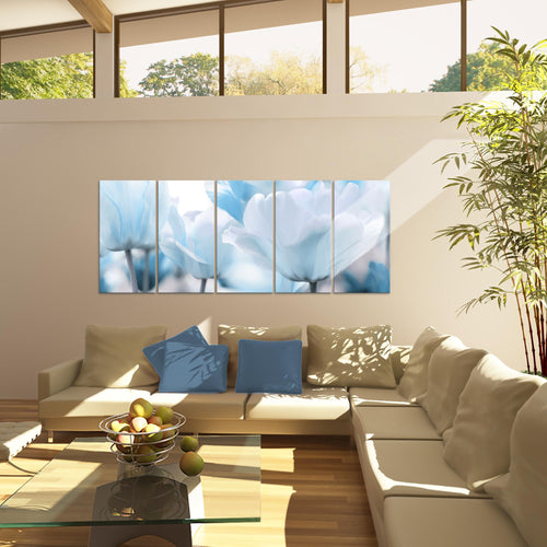 Runa Art Bild Blumen Pflanzen Wandbilder auf Vlies Leinwand 5 Teilig Wanddekoration Wohnzimmer Schlafzimmer Büro 203956c