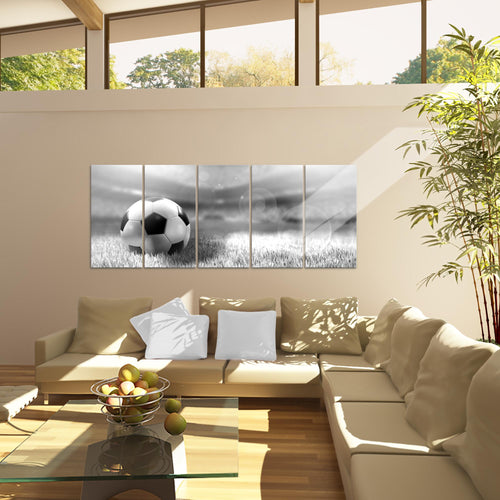 Runa Art Bild Fussball Wandbilder auf Vlies Leinwand 5 Teilig Wanddekoration Wohnzimmer Schlafzimmer 402456a