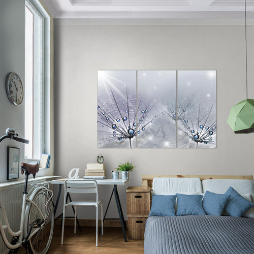 Runa Art Bild Pusteblume Modern Wandbilder Wohnzimmer Schlafzimmer 1 Teilig - Made In Germany - Natur Grau Flur 016915b