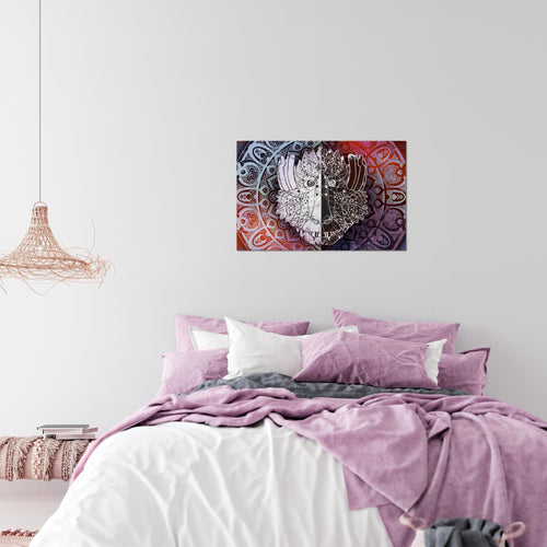 Runa Art Bild Mandala Abstrakt Modern Wandbilder Wohnzimmer Schlafzimmer 1 Teilig - Made In Germany - Kupfer Beige Braun Flur 040115c
