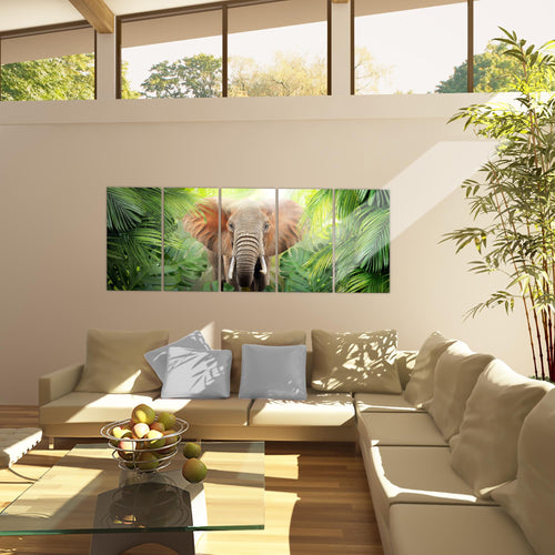 Runa Art Bild Tieger Abstrakt Wandbilder auf Vlies Leinwand 5 Teilig Wanddekoration Wohnzimmer Schlafzimmer 037556a