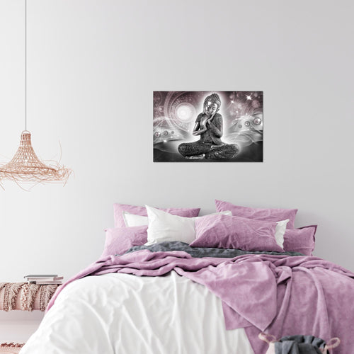 Runa Art Bild Buddha Zen Modern Wandbilder Wohnzimmer Schlafzimmer 1 Teilig - Made In Germany - Feng Shui Braun Flur 041615a