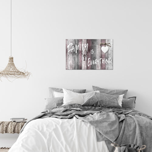 Runa Art Bild Home Abstrakt Modern Wandbilder Schlafzimmer Wohnzimmer 1 Teilig - Made In Germany - Holzmotiv Grau Türkis Flur 040215b