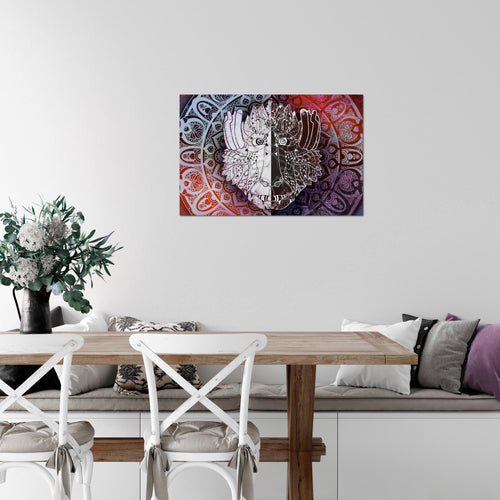Runa Art Bild Mandala Abstrakt Modern Wandbilder Wohnzimmer Schlafzimmer 1 Teilig - Made In Germany - Kupfer Beige Braun Flur 040115a