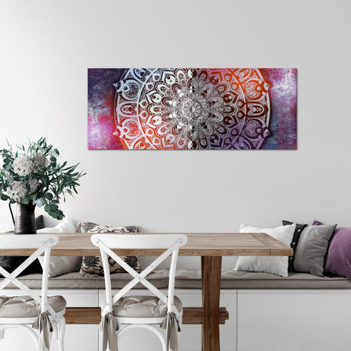 Runa Art Wandbild Mandala Abstrakt 1 Teilig 100 x 40 cm Modern Bild auf Vlies Leinwand Kupfer Wohnzimmer Schlafzimmer Beige Braun 040112a