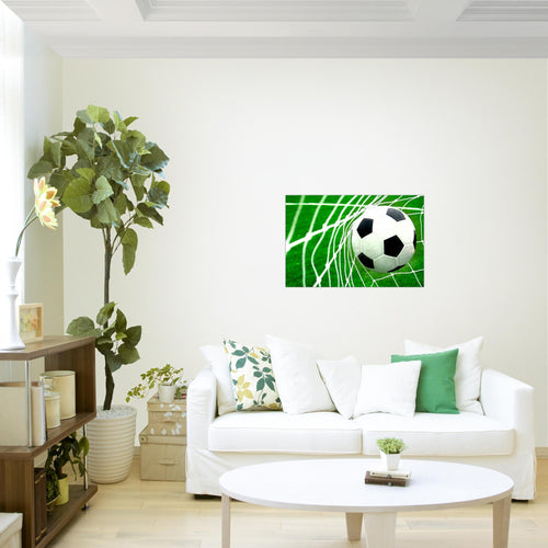Runa Art Wandbilder Fussball Bild XXL Wohnzimmer Schlafzimmer Grün Sport 120 x 80 cm 3 Teilig 611431a