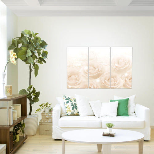 Runa Art Bild Blumen Rosen Modern Wandbilder Wohnzimmer 1 Teilig - Made In Germany - Vintage Rosa Flur 017215a