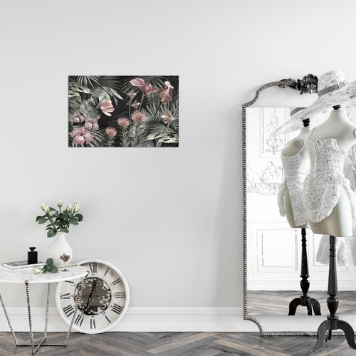 Runa Art Bild Blumen Modern Wandbilder Wohnzimmer 1 Teilig - Made In Germany - Vintage Natur Grün Bunt Flur 043315a