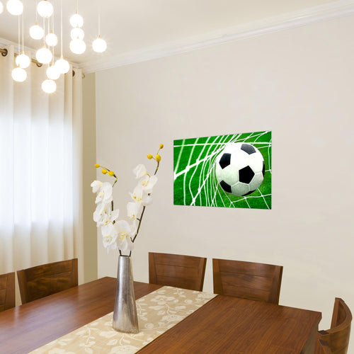 Runa Art Wandbilder Fussball Bild XXL Wohnzimmer Schlafzimmer Grün Sport 120 x 80 cm 3 Teilig 611431a