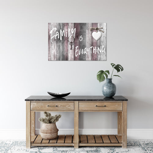 Runa Art Bild Home Abstrakt Modern Wandbilder Schlafzimmer Wohnzimmer 1 Teilig - Made In Germany - Holz Grau Rosa Flur 040215c