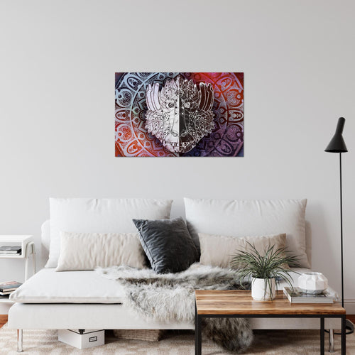 Runa Art Bild Mandala Abstrakt Modern Wandbilder Wohnzimmer Schlafzimmer 1 Teilig - Made In Germany - Kupfer Beige Braun Flur 040115a