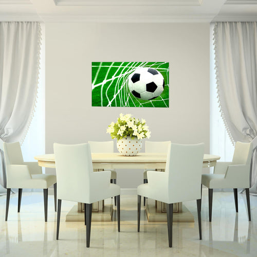Runa Art Wandbilder Fussball Bild XXL Wohnzimmer Schlafzimmer Grün Sport 120 x 80 cm 3 Teilig 611431a