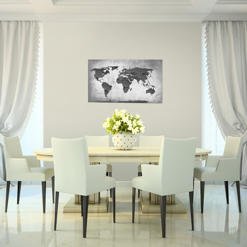 Runa Art Wandbilder Weltkarte Bild XXL Büro Wohnzimmer Gold Vintage Antik 120 x 80 cm 3 Teilig 104031a