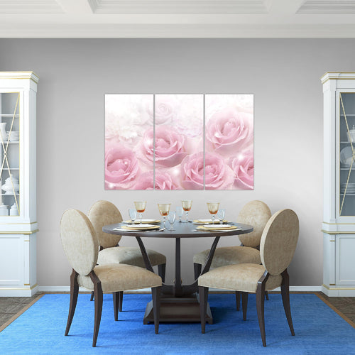Runa Art Bild Blumen Rosen Modern Wandbilder Wohnzimmer 1 Teilig - Made In Germany - Vintage Rosa Flur 017215a