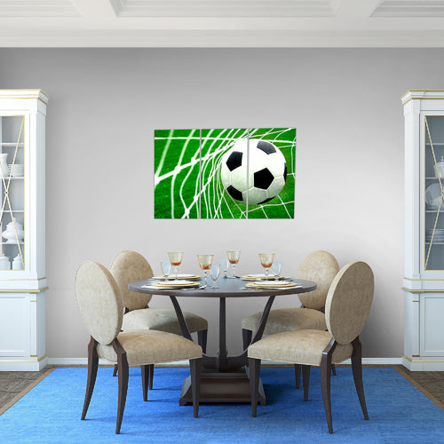 Runa Art Wandbilder Fussball Bild XXL Wohnzimmer Schlafzimmer Grün Sport 120 x 80 cm 3 Teilig 611431a