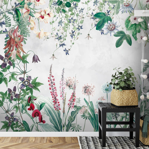 Novart Fototapeten 396 x 280 cm Blumen Blätter - Vlies Wanddekoration Wohnzimmer Schlafzimmer - Deutsche Manufaktur - Grün Pflanze N9128012a