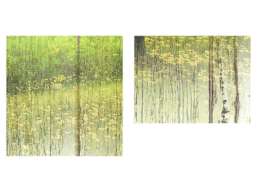 Runa Art Wandbild Herbst Vintage 1 Teilig 100 x 40 cm Modern Bild auf Vlies Leinwand Baum Herz Wohnzimmer Schlafzimmer Türkis 606512b