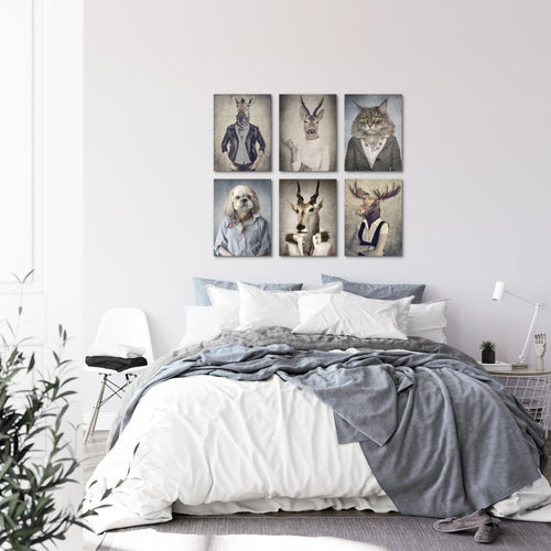 Novart Wandbilder - KEIN EXTRA RAHMEN BENÖTIGT - Wohnzimmer Schlafzimmer - Bilder Modern Abstrakt - Tiere - N019265a