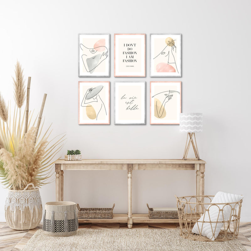 Novart Wandbilder - KEIN EXTRA RAHMEN BENÖTIGT - Wohnzimmer Mädchen Teenager - Bilder Modern Fashion - mit Spruch - N022065a