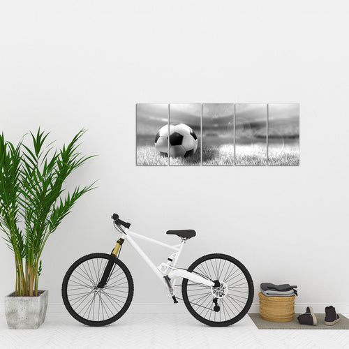 Runa Art Bild Fussball Wandbilder auf Vlies Leinwand 5 Teilig Wanddekoration Wohnzimmer Schlafzimmer 402456b