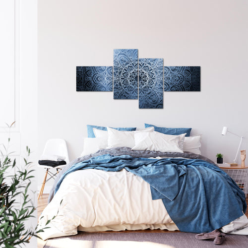 Runa Art Bild XXL 4 Teilig Mandala 200 x 100 cm Kunstdruck auf Vlies Leinwand Wanddeko Wohnzimmer Schlafzimmer 101241b