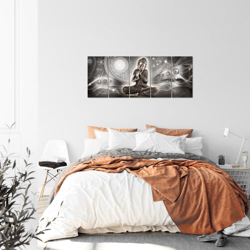 Runa Art Bild Buddha Zen Wandbilder auf Vlies Leinwand 5 Teilig Wanddekoration Wohnzimmer Schlafzimmer 041656b
