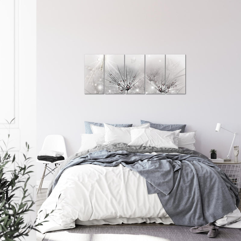 Runa Art Bild Pusteblume Wandbilder auf Vlies Leinwand 5 Teilig Wanddekoration Wohnzimmer Schlafzimmer 016956c