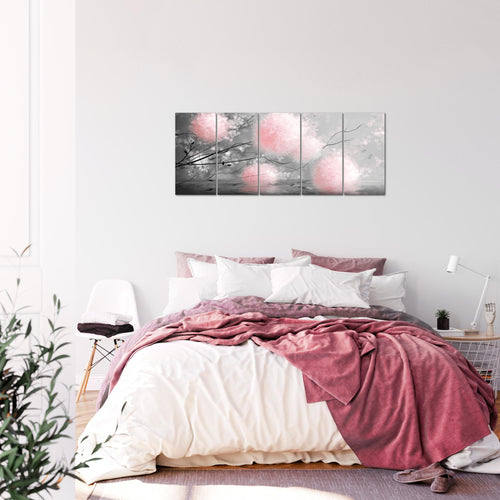 Runa Art Bild Pusteblumen Wandbilder auf Vlies Leinwand 5 Teilig Wanddekoration Wohnzimmer Schlafzimmer 044256b