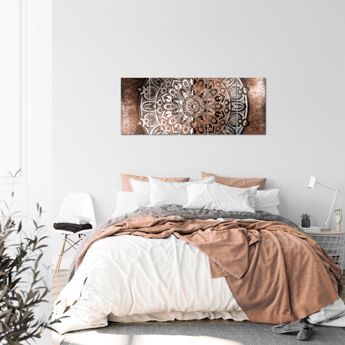 Runa Art Bild Mandala Abstrakt Wandbilder auf Vlies Leinwand 5 Teilig Wanddekoration Wohnzimmer Schlafzimmer 040156c